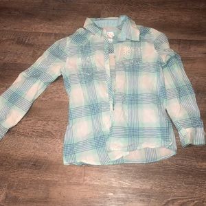 Justice Blue rhinestone top